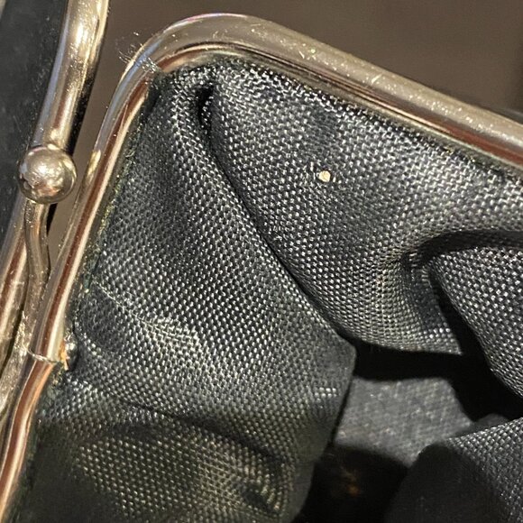 DANIER LEATHER BLACK COIN POUCH COLLAPSIBLE PREOWNED - Picture 13 of 13